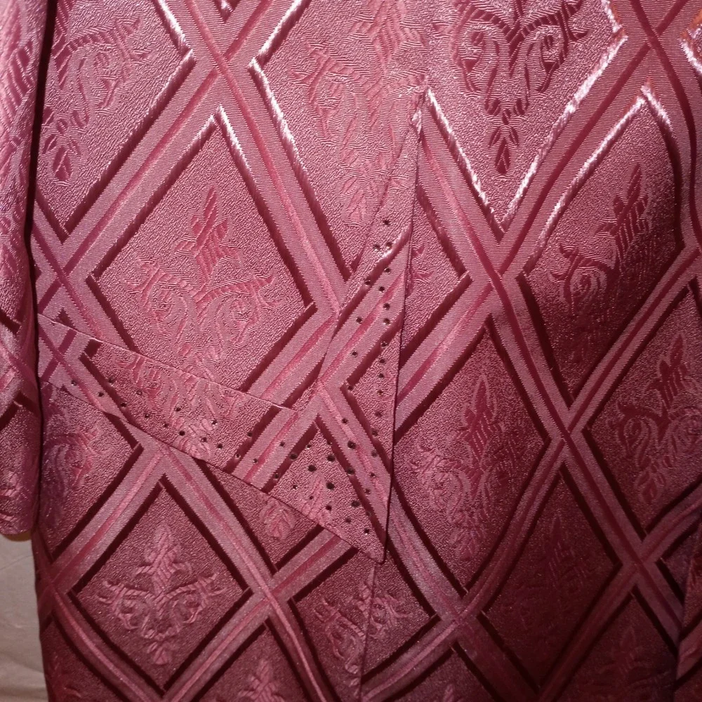 Terramina Size 8 Skirt Suit Pink Geometric Vintage Embroidered Jeweled